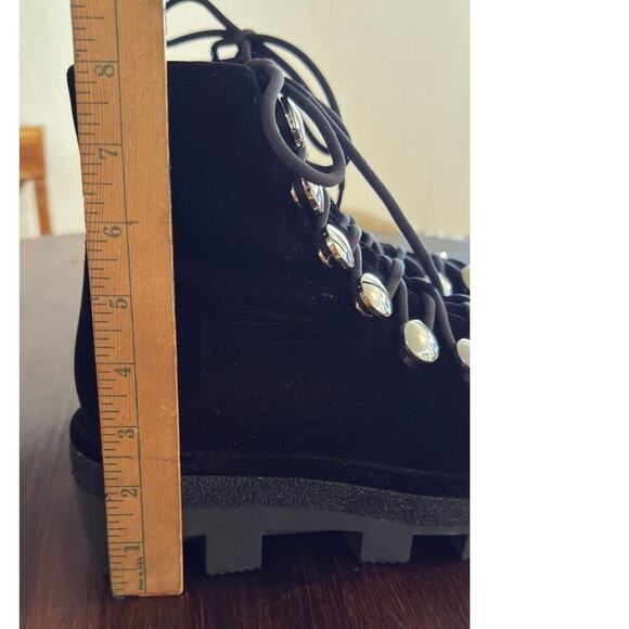 Alexander Wang Sam Lace-up Hook Platform Bootie in Black tone Women's Size 37 - Picture 11 of 11
